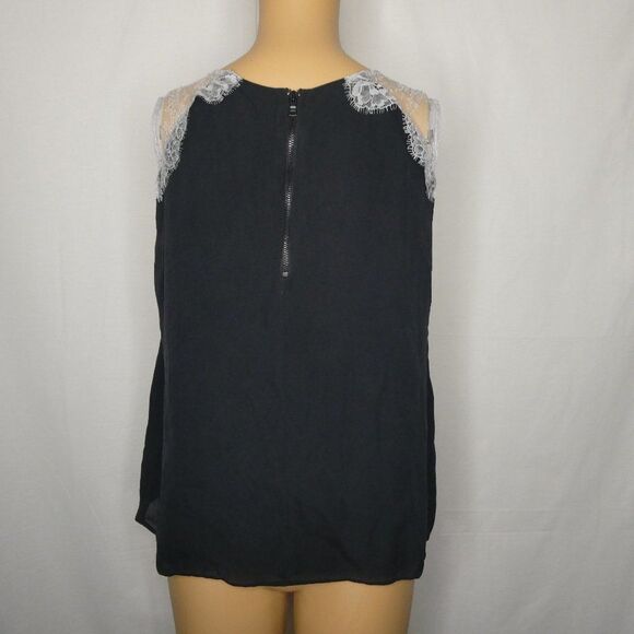 Alice + Olivia Sleeveless Floral Lace Shoulder Top - Picture 6 of 8